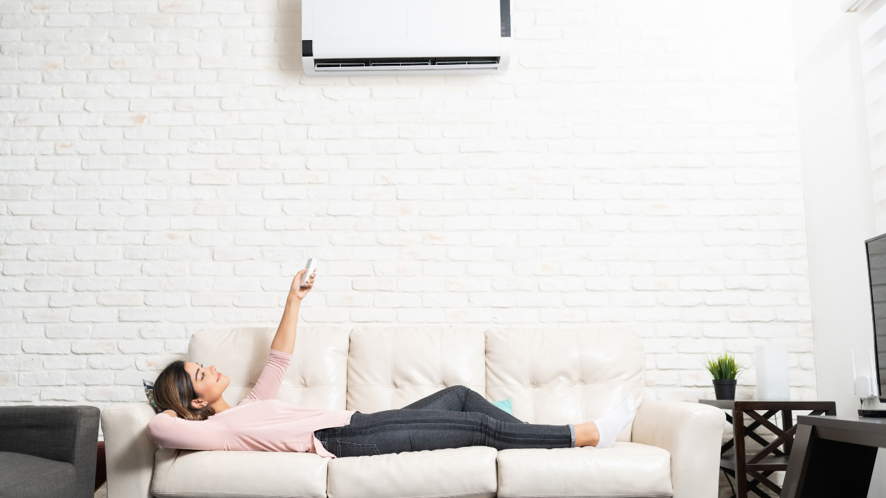 9. Ductless mini-split unit installed in Fresno living room